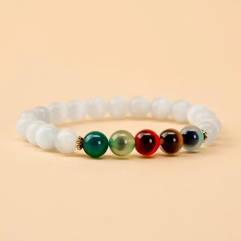 Cat S Eye Candy Agate Bracelet
