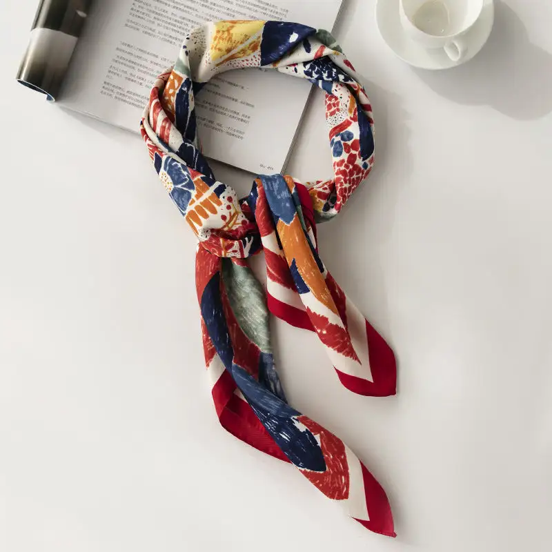 Graffiti Floral Pattern Square Scarf