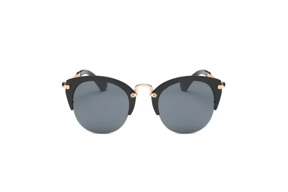 Women's Retro Classic Half Frame Horn Sunglasses