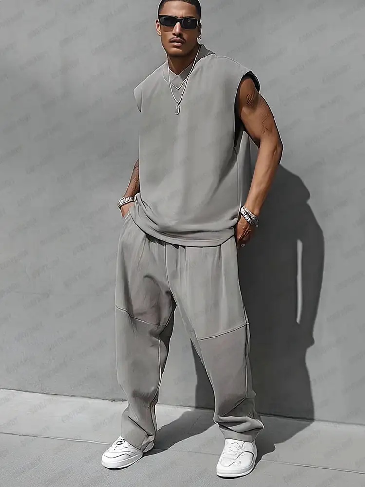 Cotton Blend Tank & Balloon Pants Set