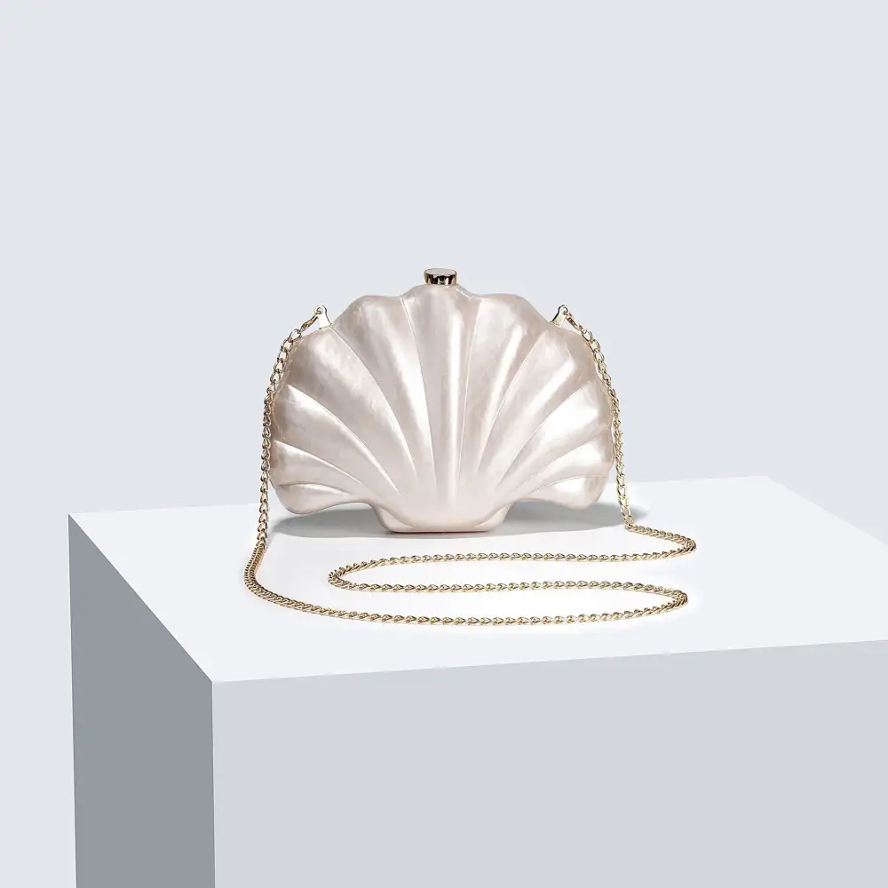 Structured Curved Clutch Bag