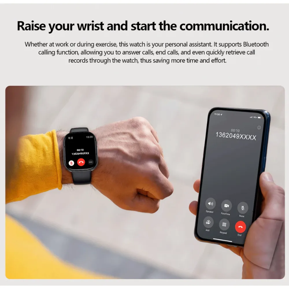 Smart Watch Bluetooth Call Heart Rate SpO2 Sleep Monitor Fitness Tracker Sports Health Smartwatch for Android iOS