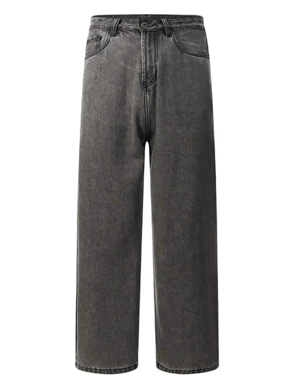 Clean Look Washed Wide Leg Jeans