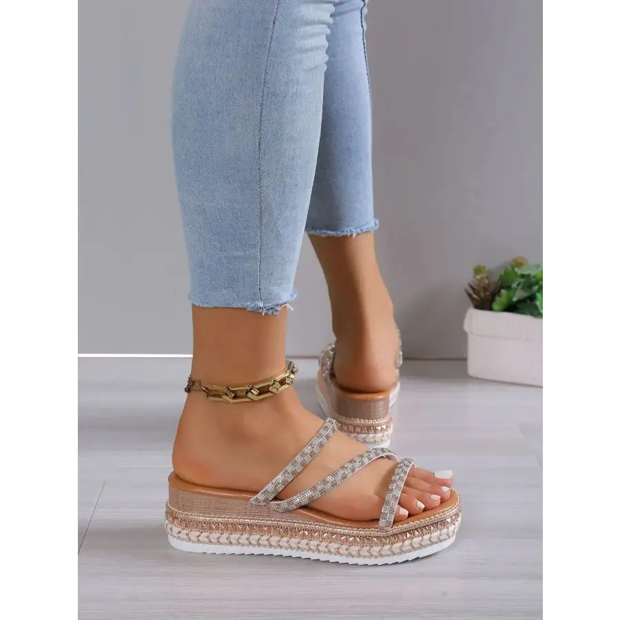 Woven Platform Wedge Sandals
