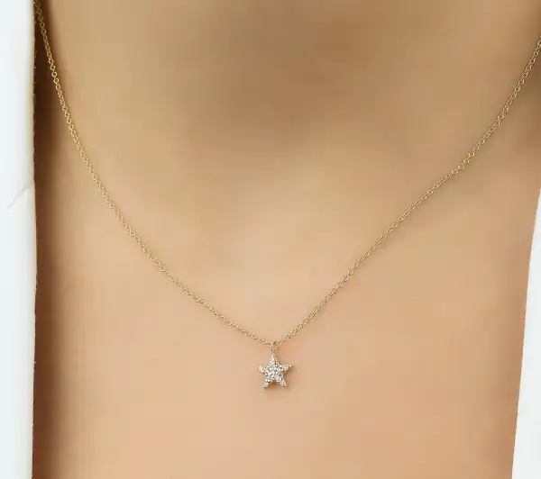 Delicate Diamond Star Necklace