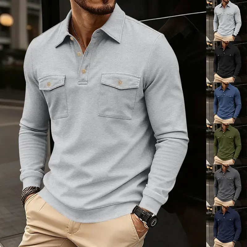 Long Sleeve Fitted Polo Shirt