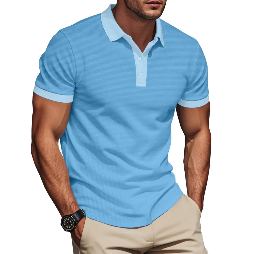 Ribbed Slim Fit Fitted Polo Shirt