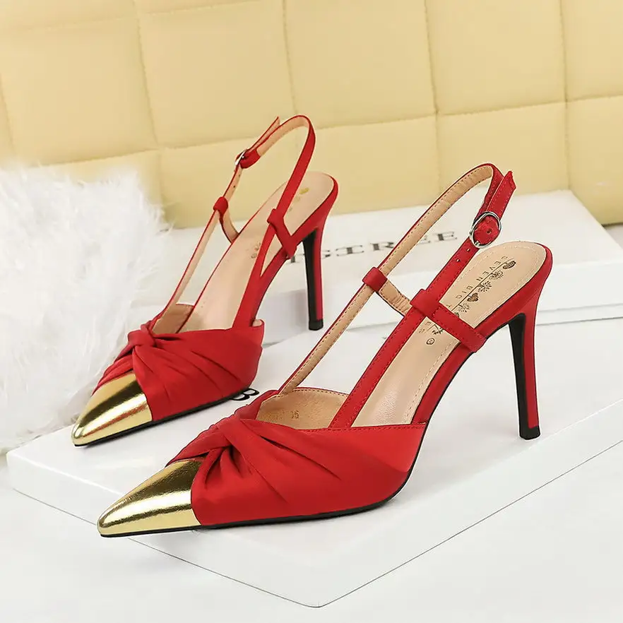 Bow Detail Pointed Toe Stiletto Heels