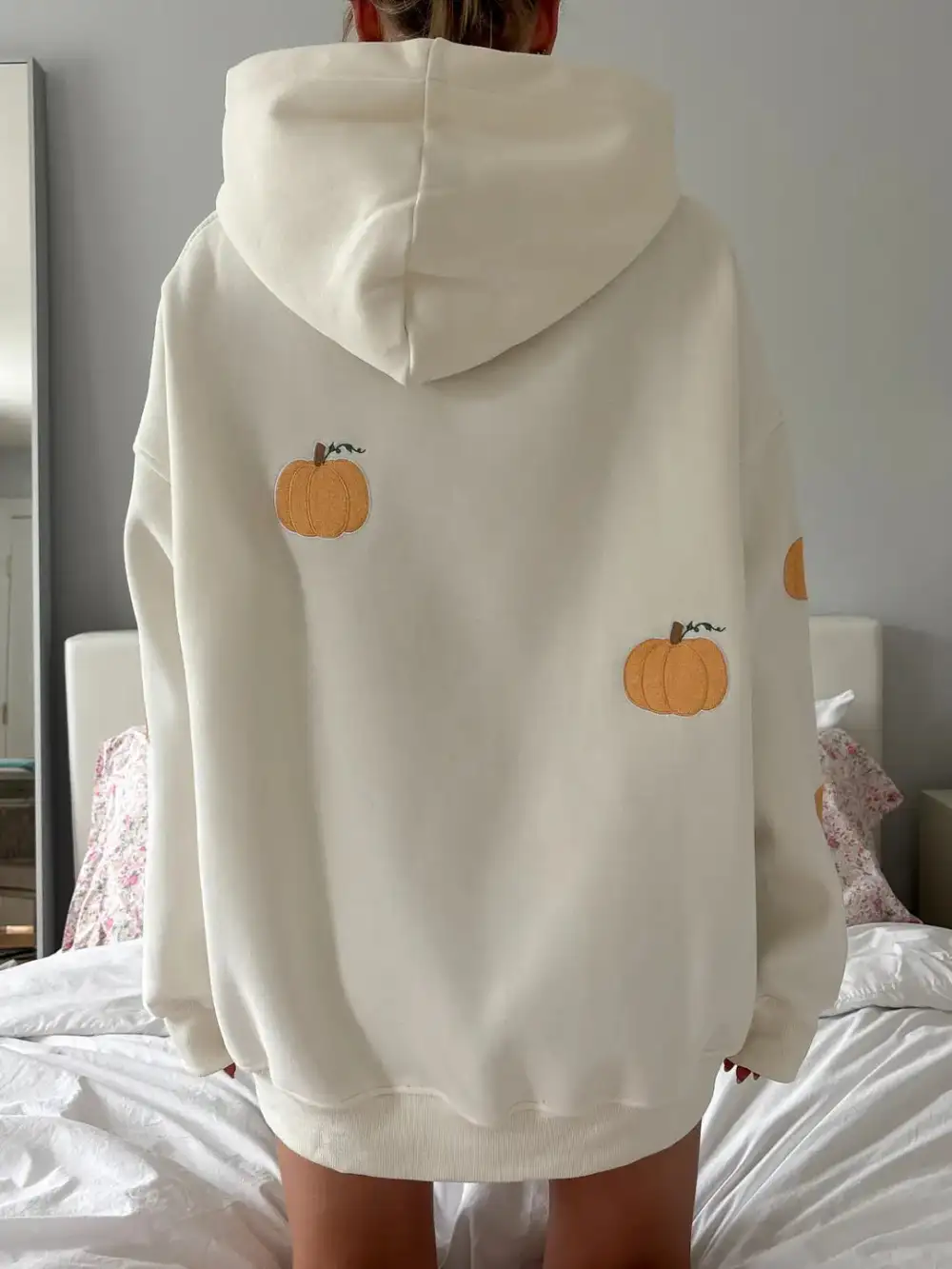 Pumpkins All Over Embroider Hoodie