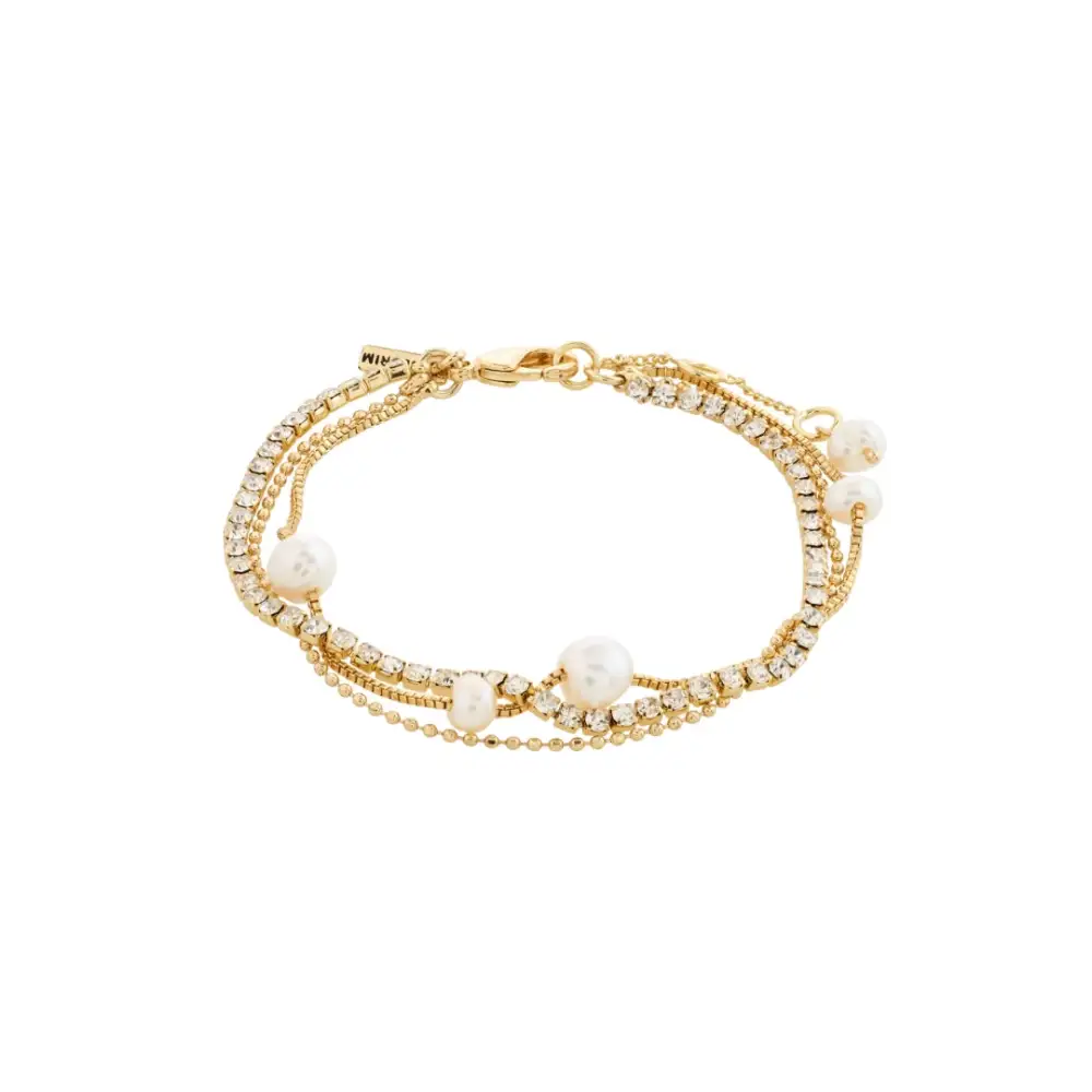 Slim Pearl Crystal Bracelet