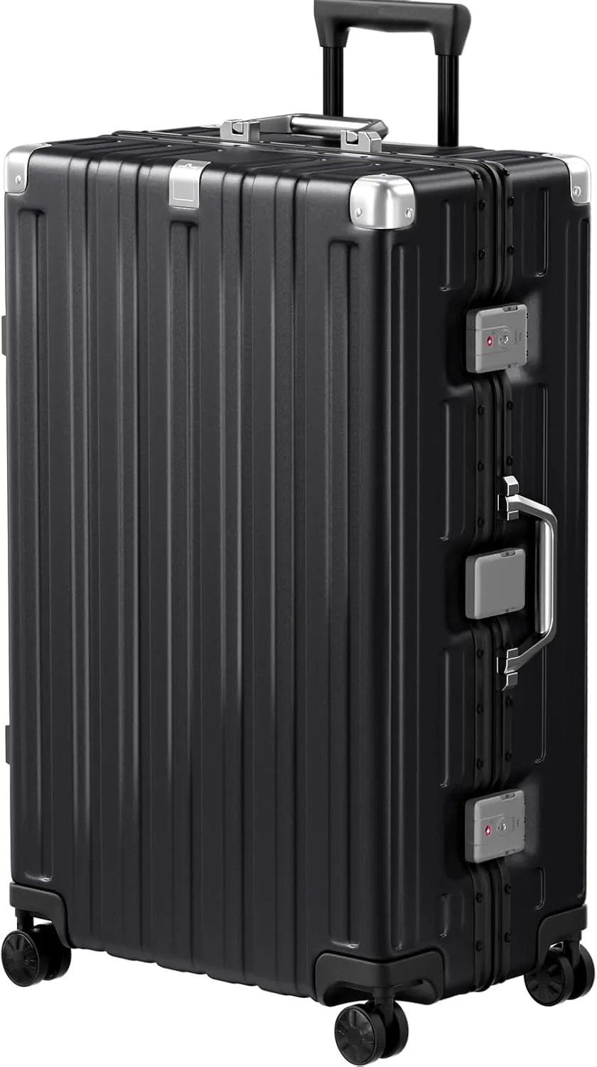 Zipperless Aluminum-Frame Hardshell Spinner Suitcase