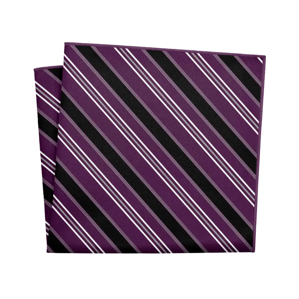Refined Versatile Striped Pocket Square