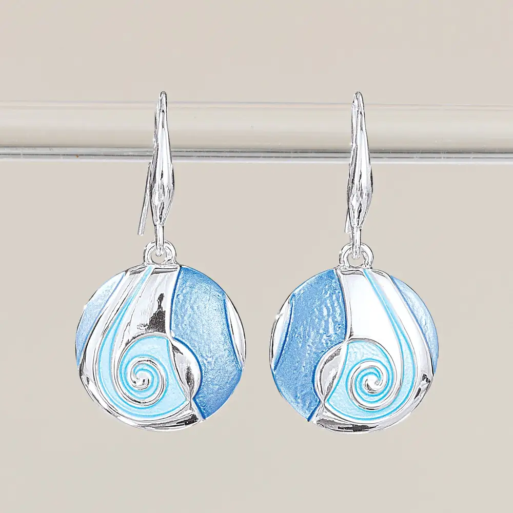 Enamel Coastal Drop Earrings