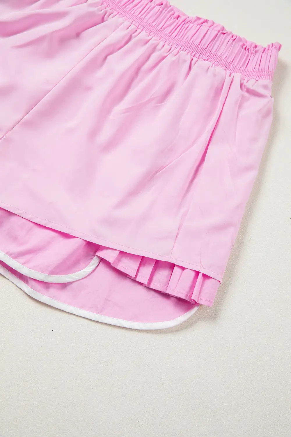 Relaxed Fit Pleated Casual Shorts