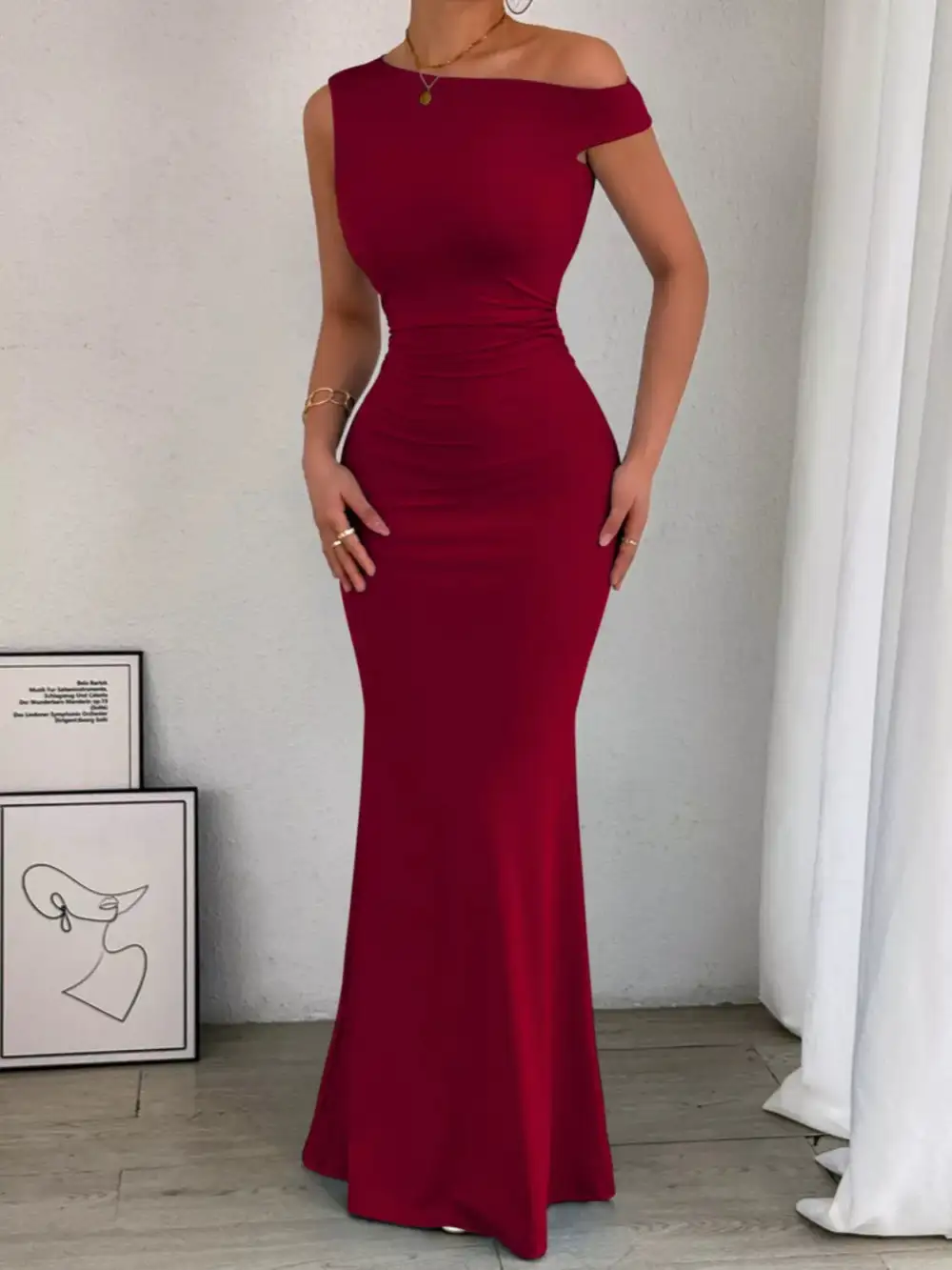 Easy Fit Ruched Maxi Dress