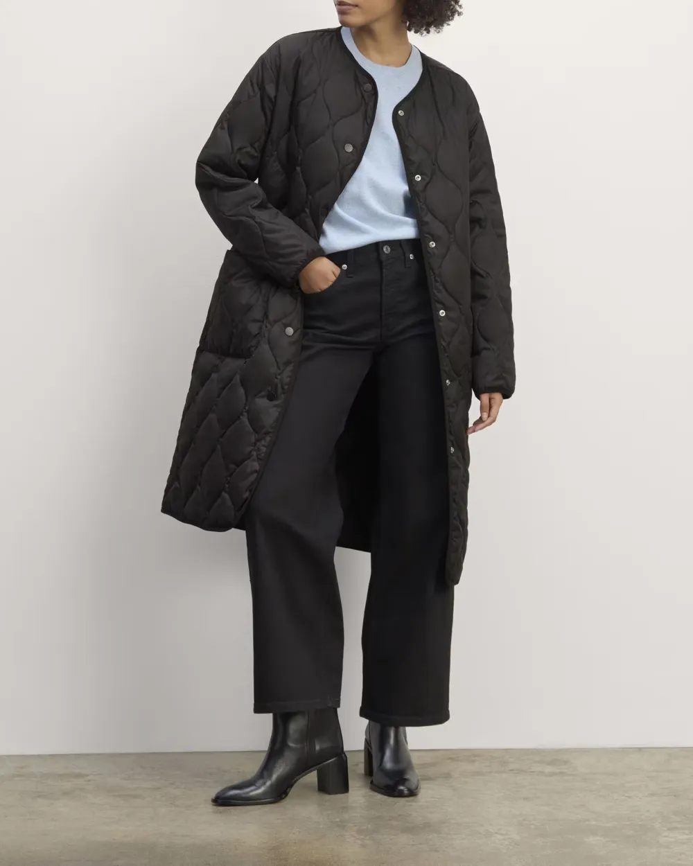 The Long Quilted Liner Coat