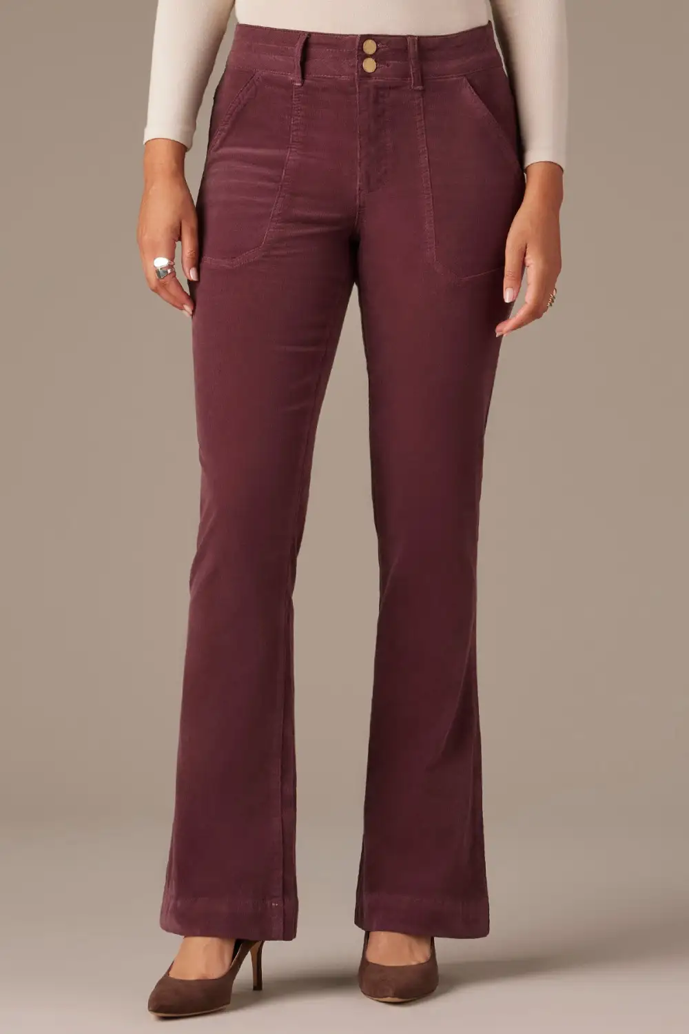 High Rise Utility Bootcut Pants