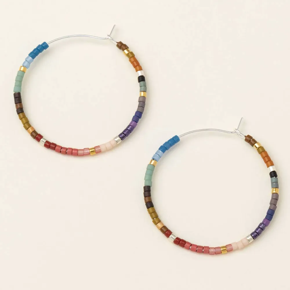 Everyday Beaded Hoop Earrings