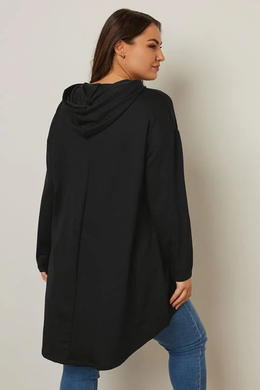 Black Metallic Drawstring Hoodie detail 3
