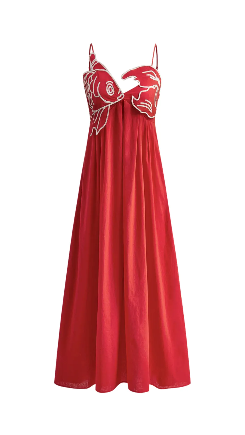 Embroidered Empire Maxi Dress
