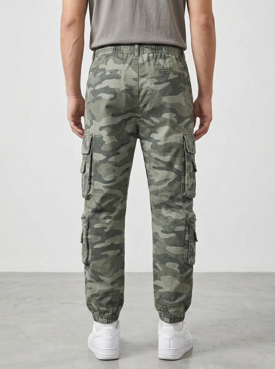 Men's Jogger-Style Tactical Outdoor Camouflage Cargo Pants