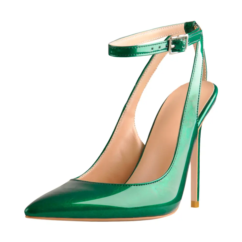 Sleek Pointed Toe Stiletto Ankle Strap Pumps