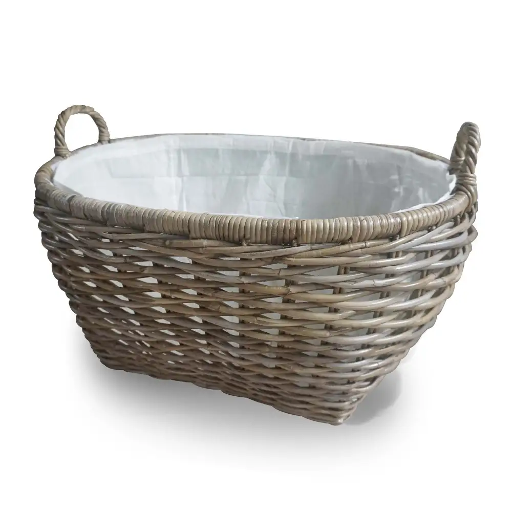 Oval Kubu Wicker Laundry Basket
