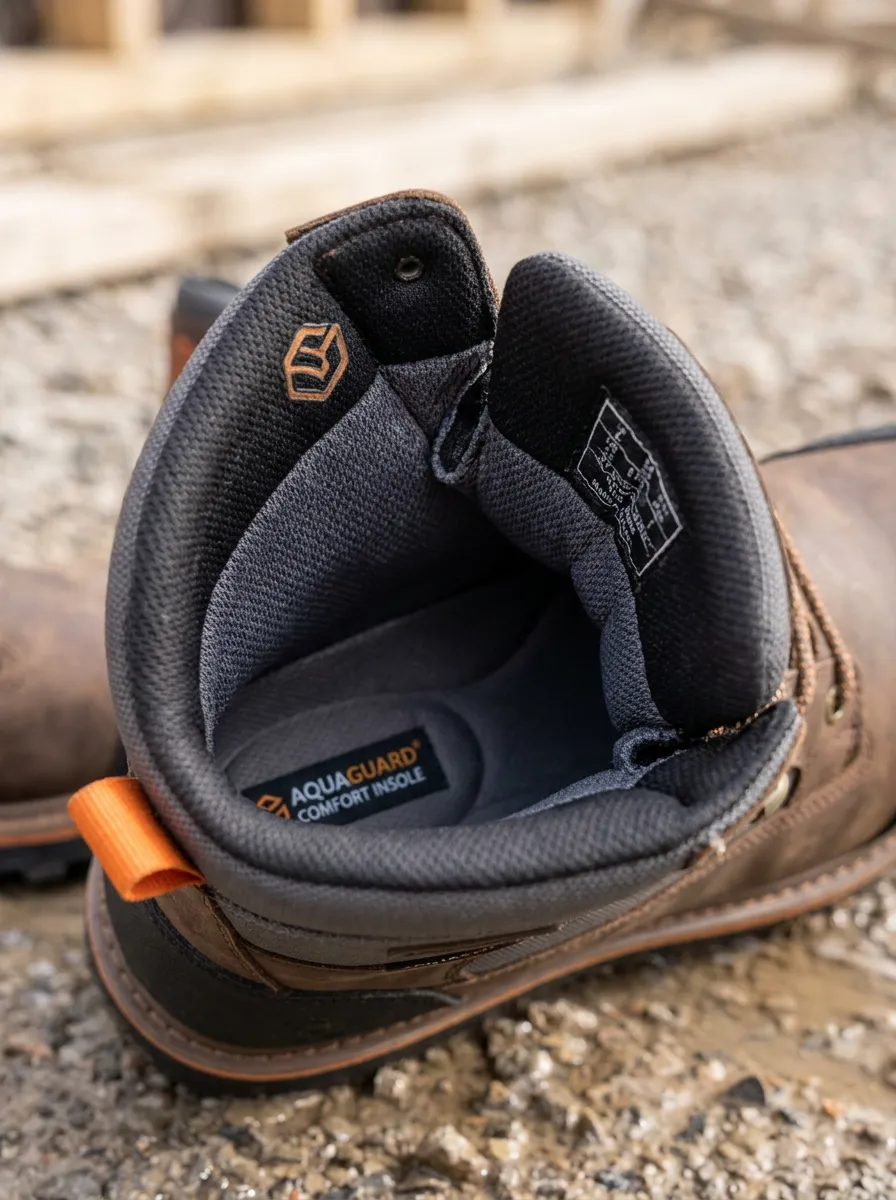 Adventure Leather-Look Workwear Men's Waterproof Work Boots