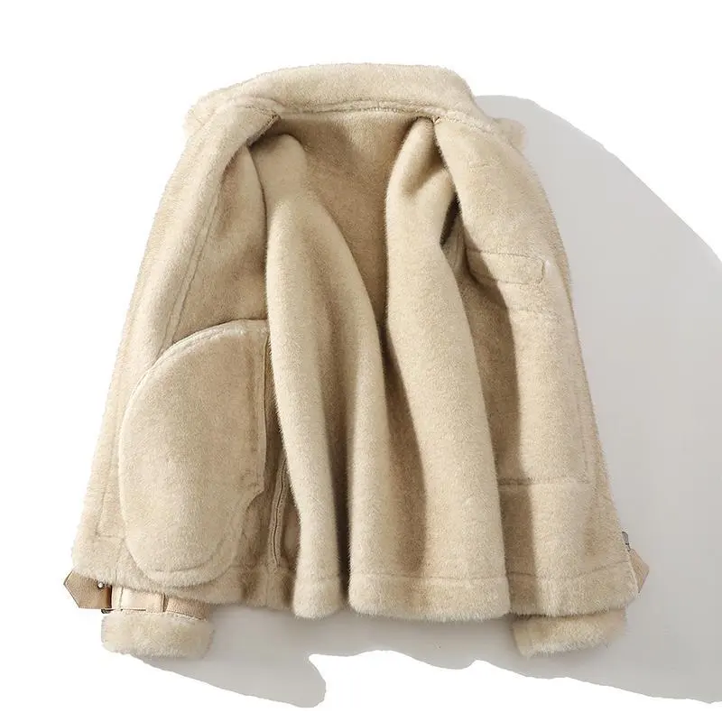 Textured Faux Leather Bomber Jacket