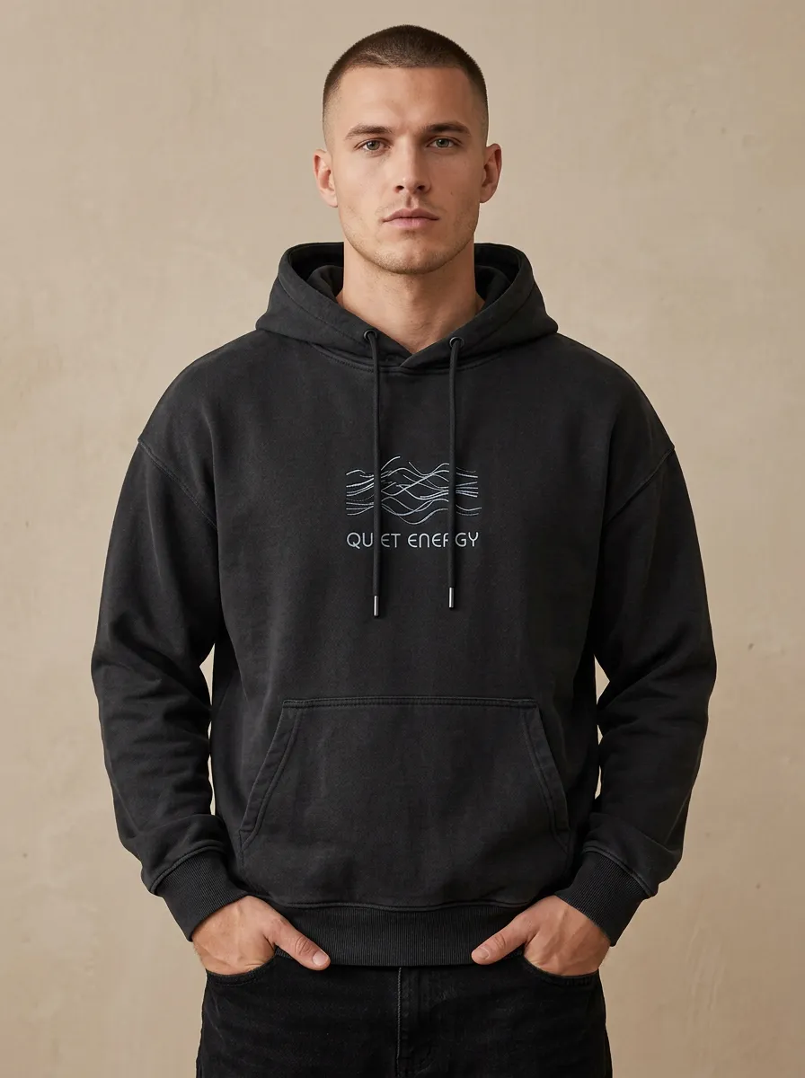 Unisex Quiet Energy Wave Graphic Print Hoodie