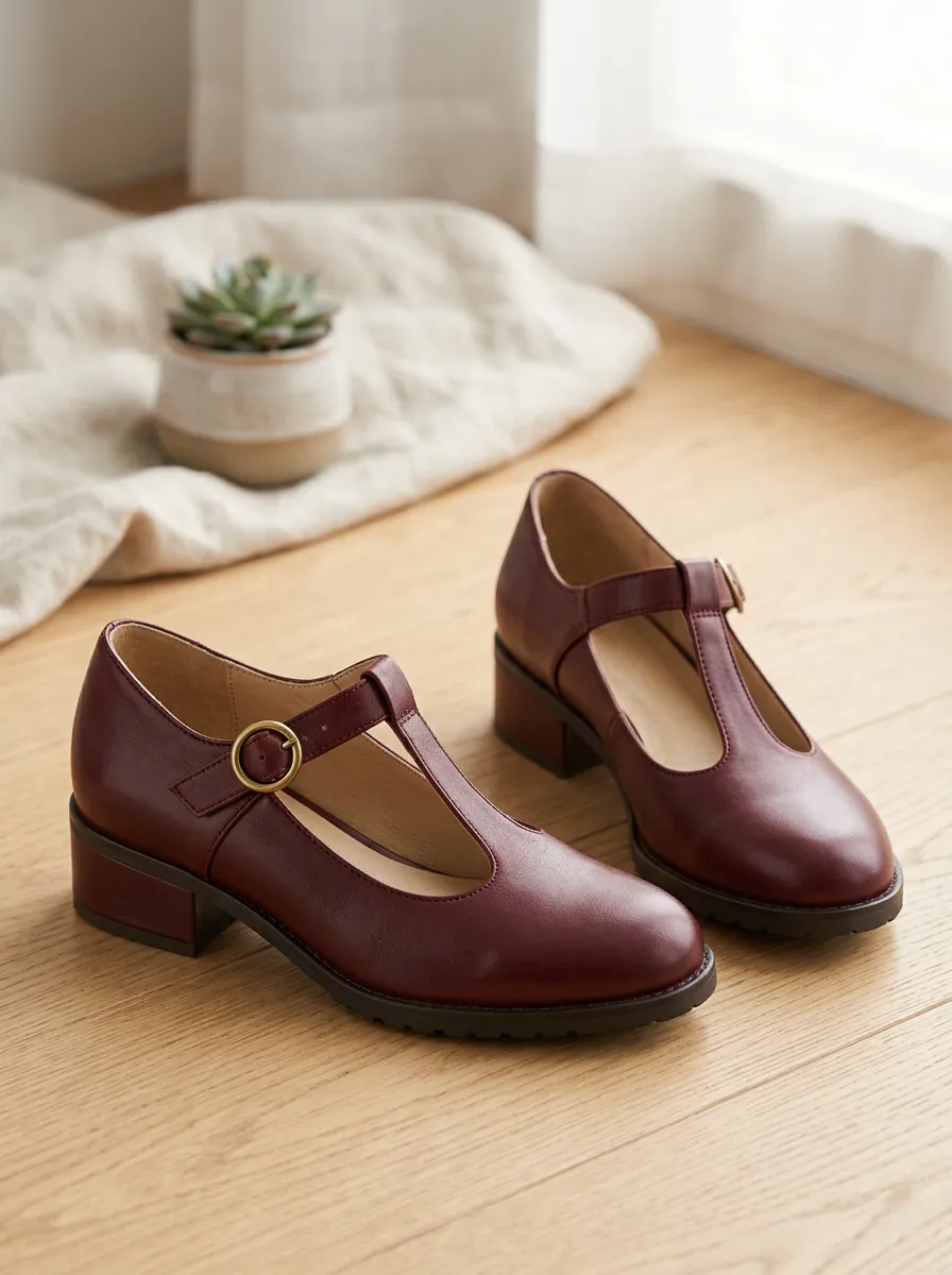 Women's Retro Leather Mary Janes