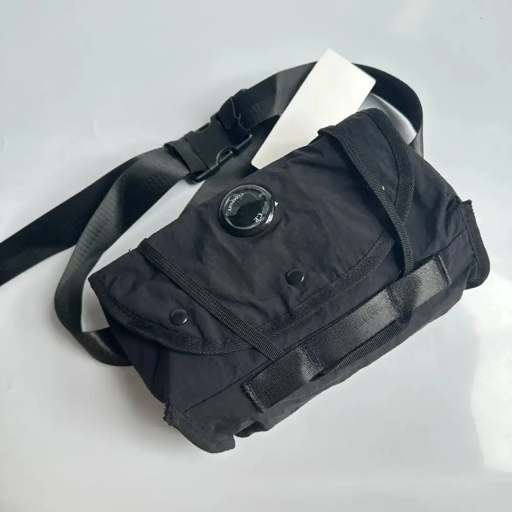 Minimalist Grey Nylon Everyday Crossbody Bag