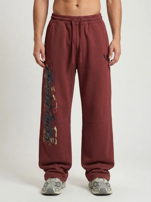 Men's Streetwear Void Echo Graphic Printed Sweatpants