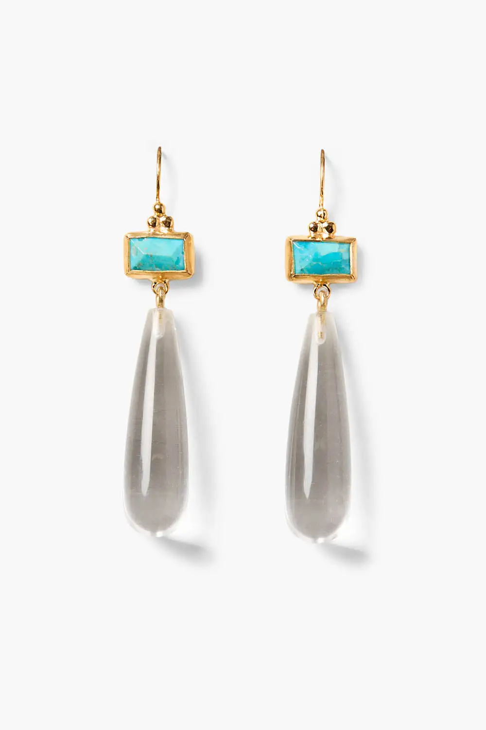 Teardrop Gemstone Statement Earrings