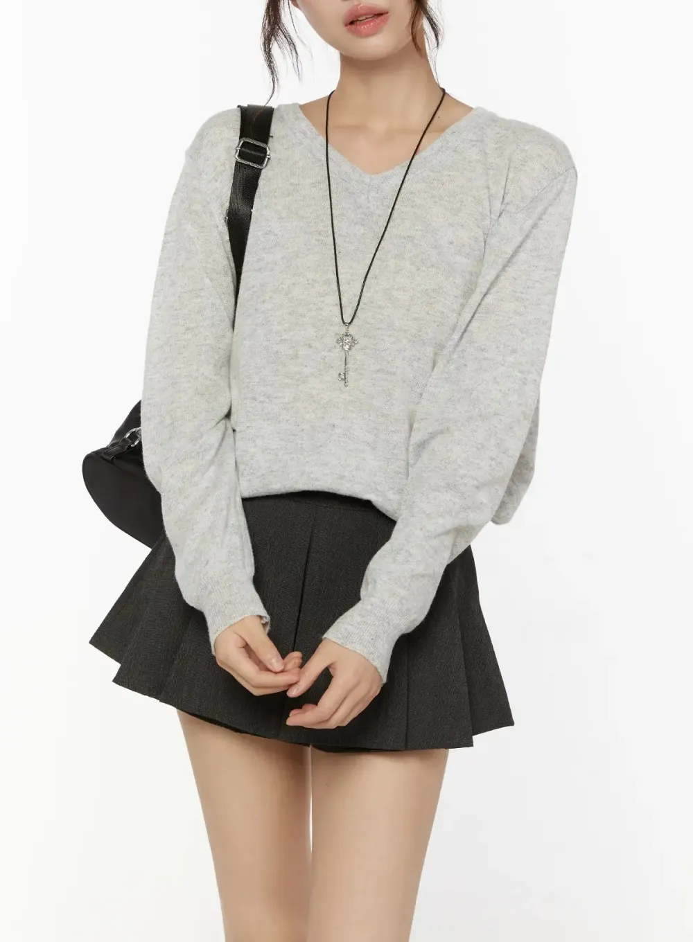 V-Neck Knit Sweater