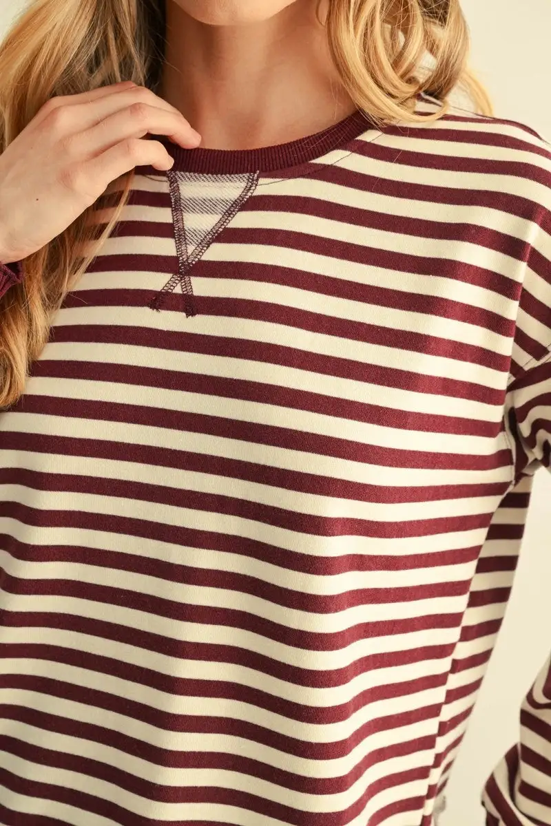 Stripe French Terry Sweatshirt