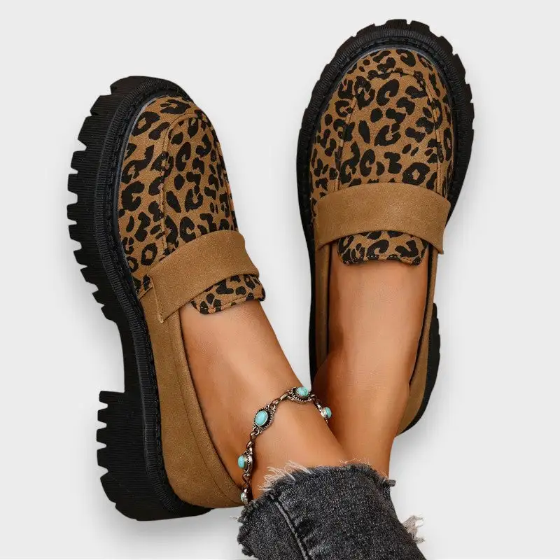 Leather Patent Platform Ankle Boots