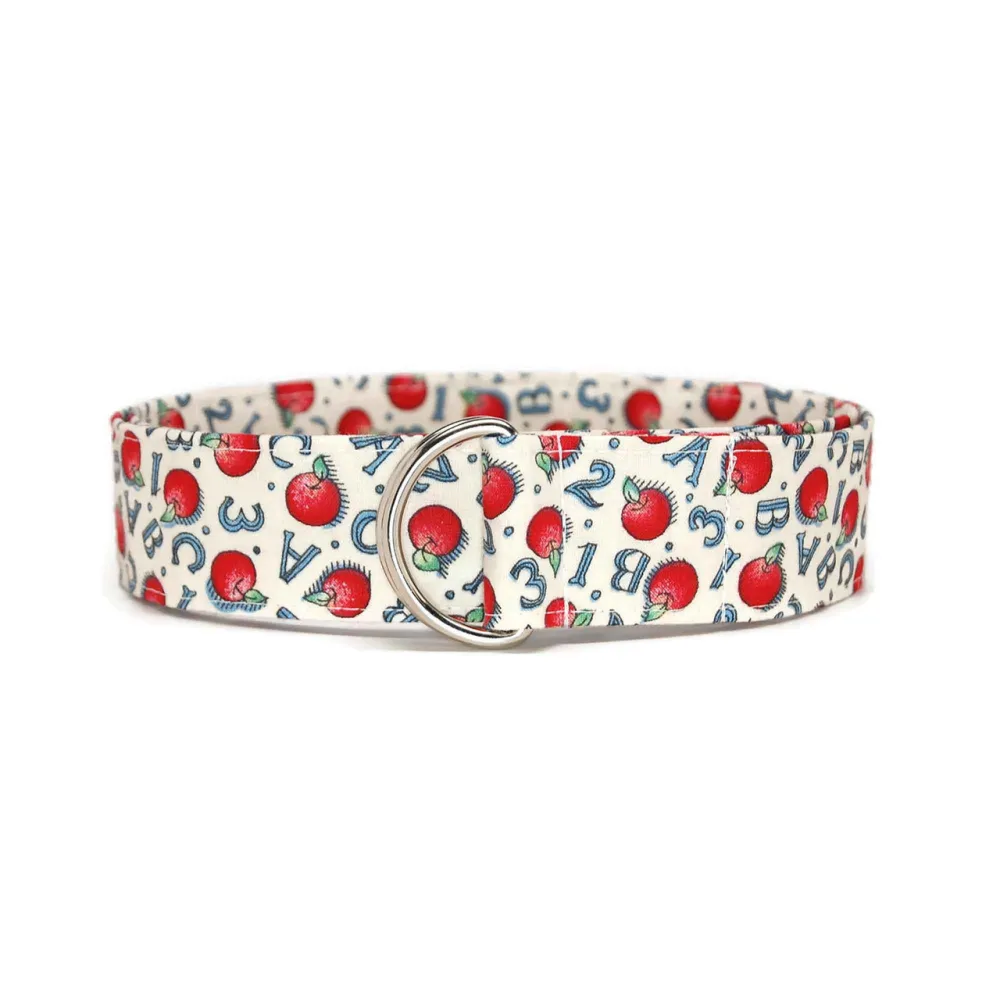 Alphabet Apple D-Ring Cotton Belt