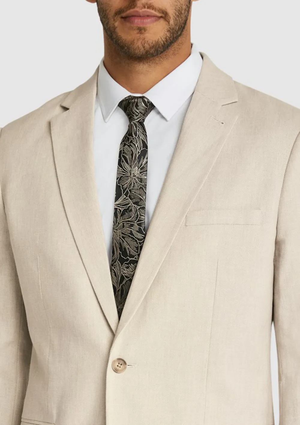 Men's Cream High-End Comfortable Suit