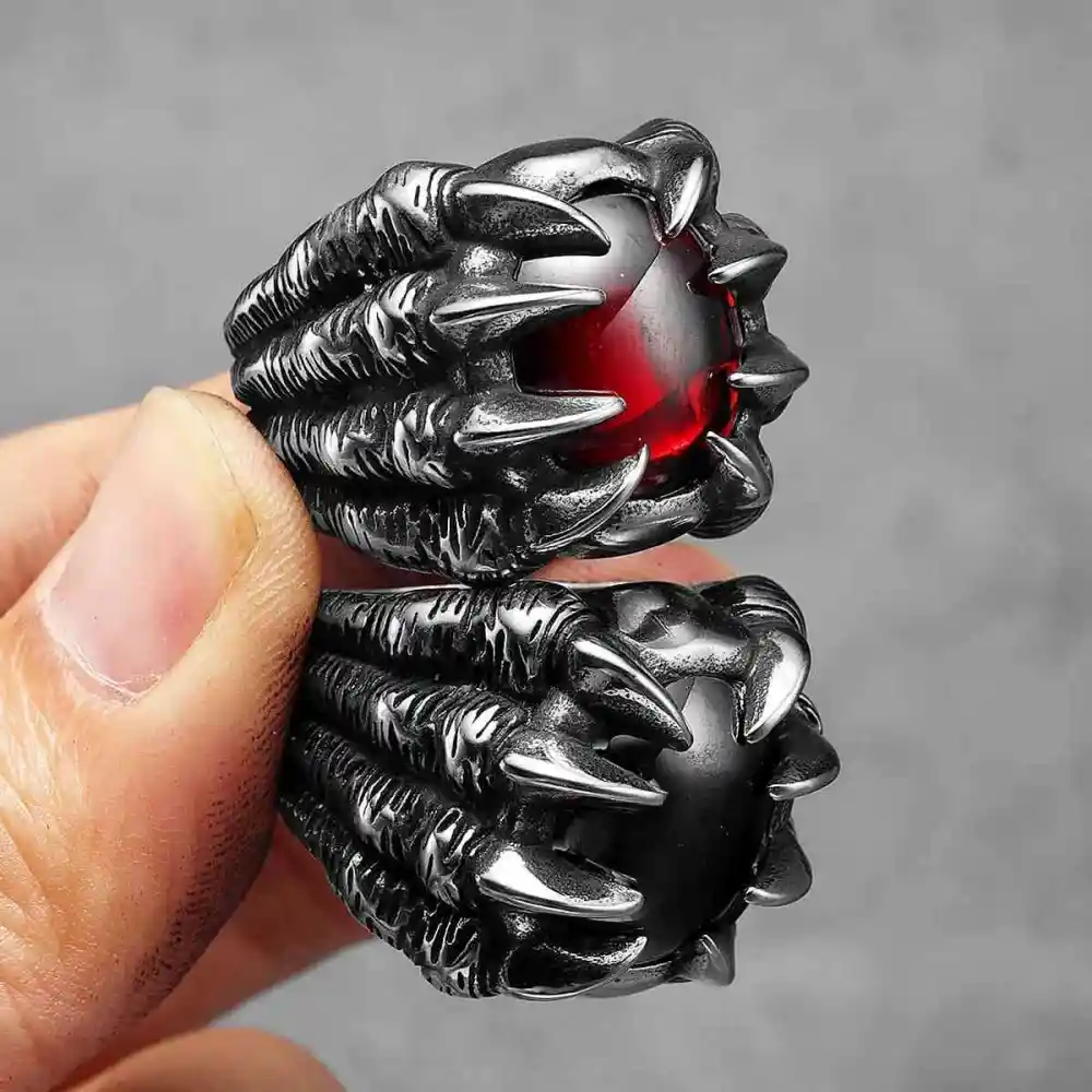 Men's Gem Dragon Claw Ring