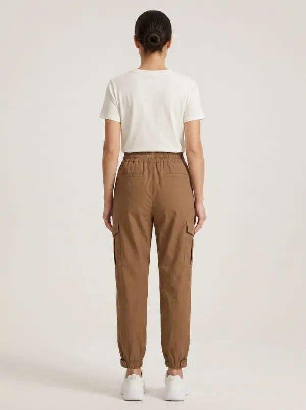 Multi-Pocket Elastic-Waist Breathable Casual Breathable Cargo Pants