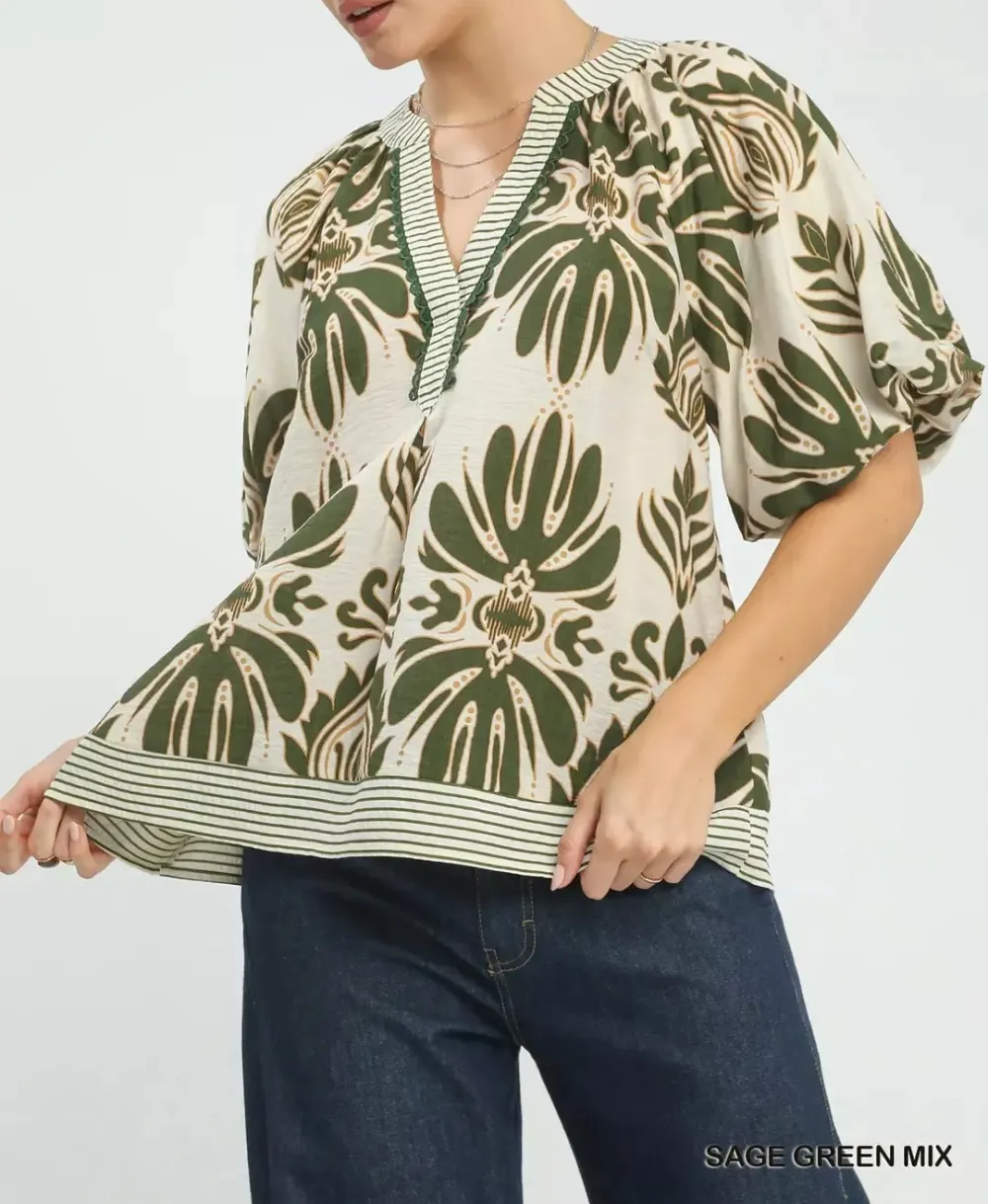 Refined Puff-Sleeve Fashion Top