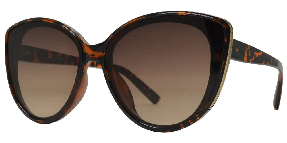 Plastic Cat Eye With Flat Lens Sunglasses