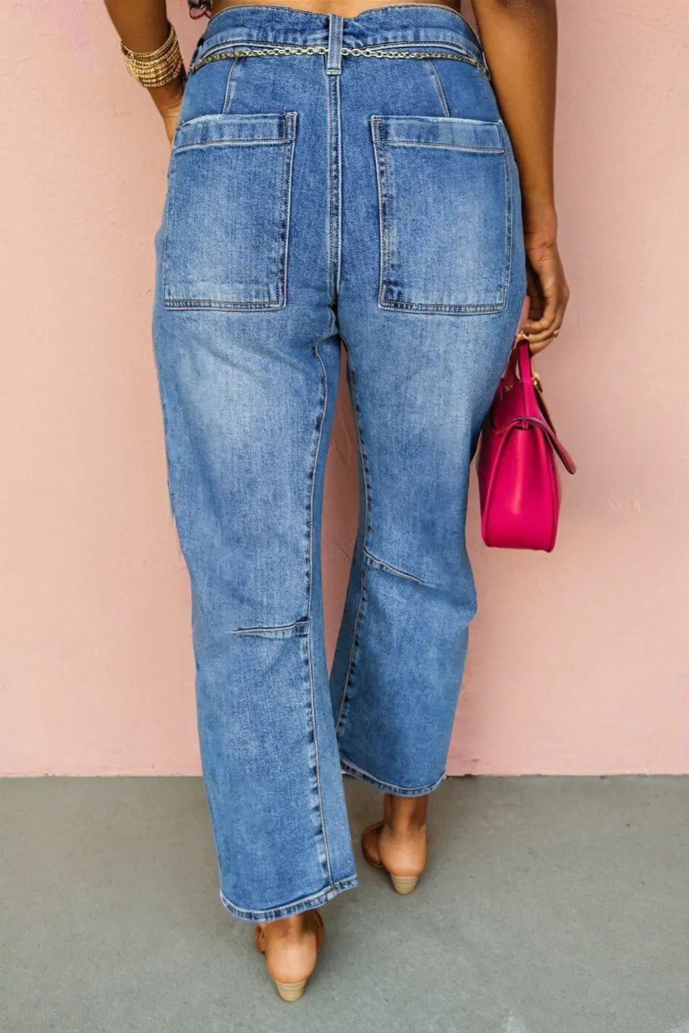 Elastic Waist Easy Layer Denim Jeans