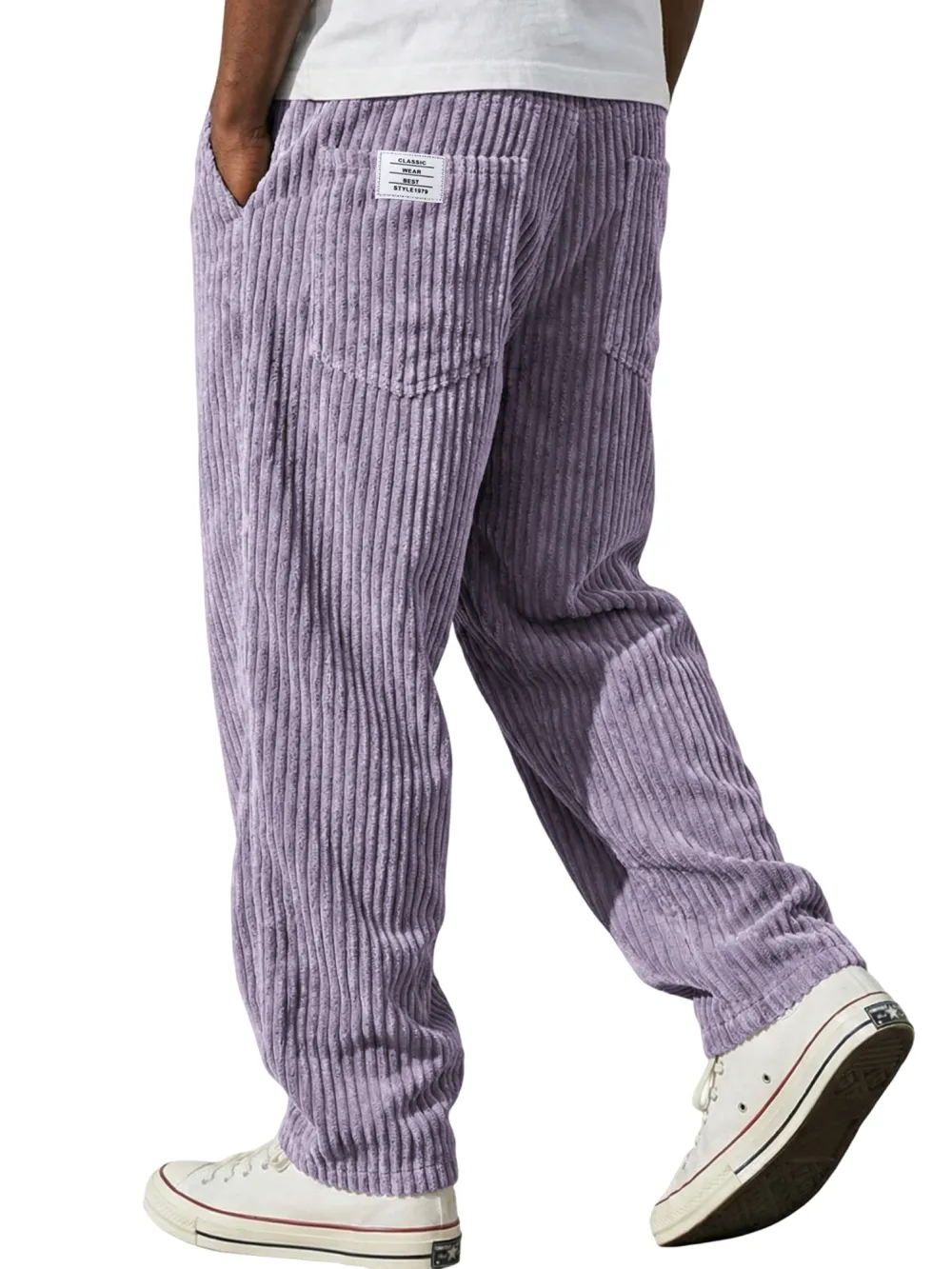 Relaxed Corduroy Seamed Detail Trousers