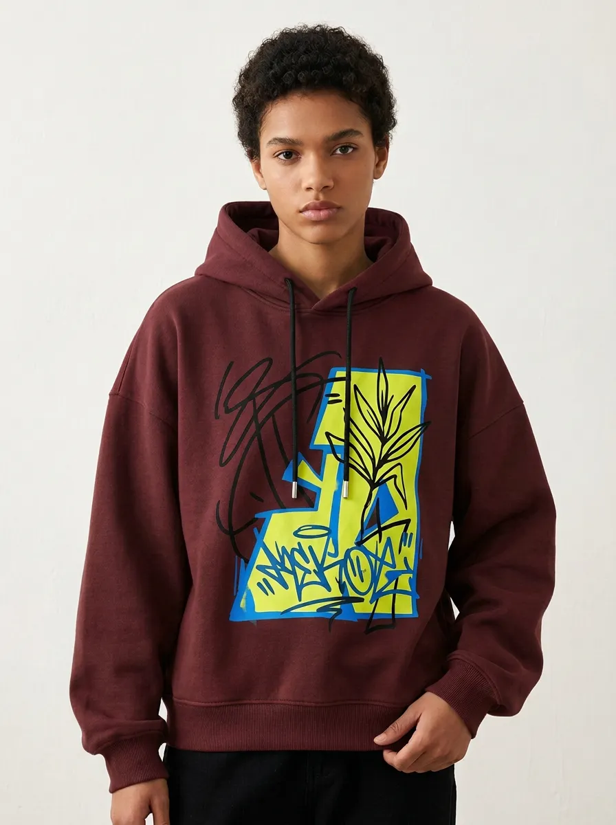 Unisex Urban Abstract Graffiti Art Hoodie