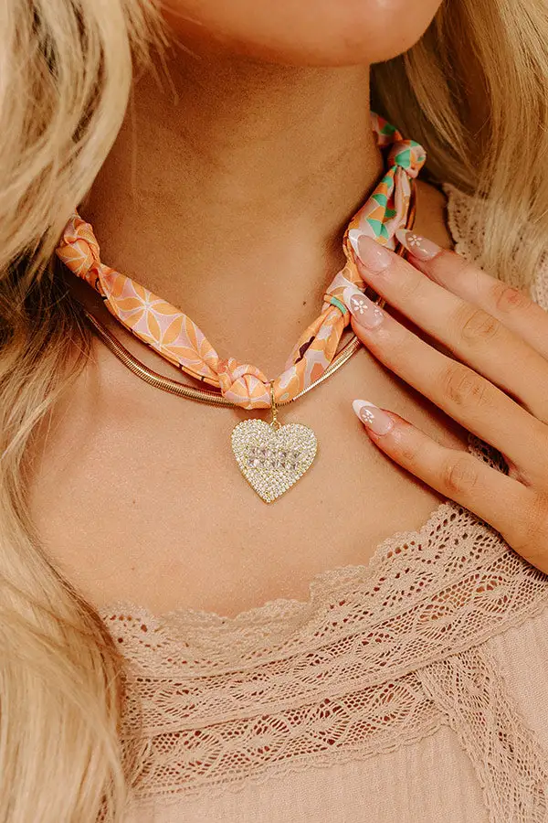 Cubic Zirconia Heart Necklace