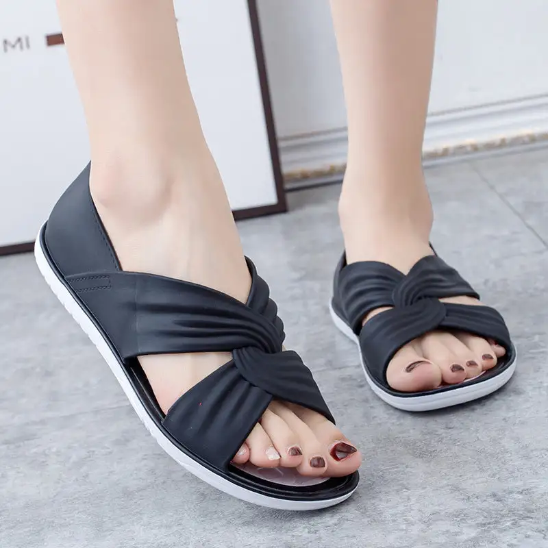 Flat Sole Slide Sandals