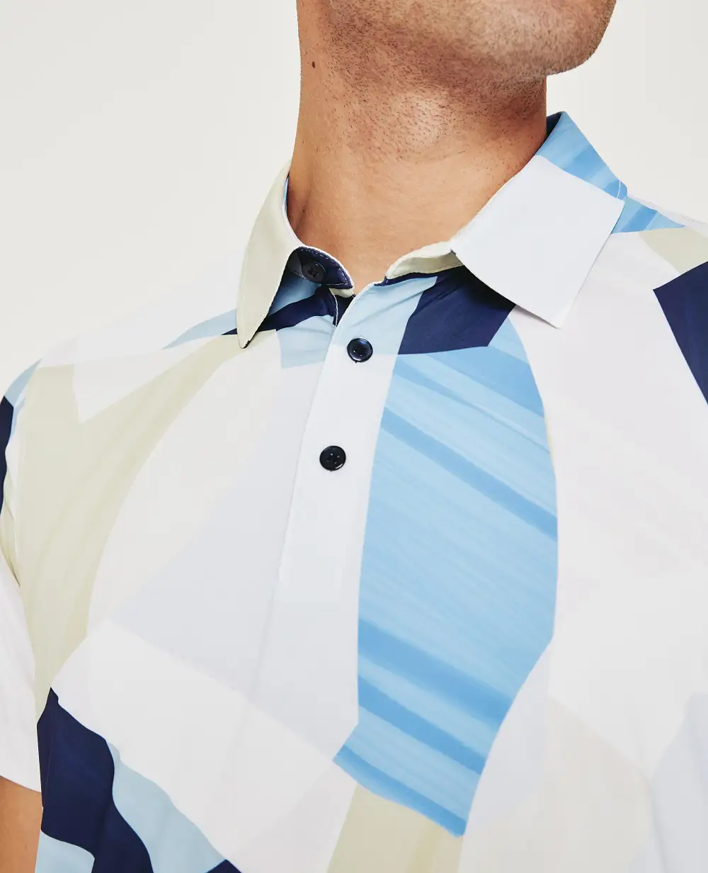 Men's Color Block Polo Shirt