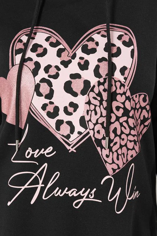 Triple Heart Leopard Hoodie detail 3